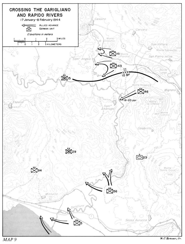 Battle of Rapido River HyperWar US Army in WWII Salerno to Cassino Chapter 19