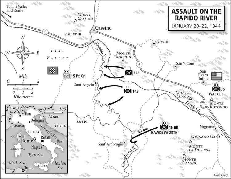 Battle of Rapido River Images of Maps From The Day of Battle The Liberation Trilogy by