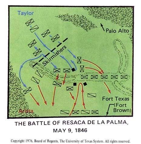 Battle of Resaca de la Palma Map of the Battle of Resaca de la Palma May 9 1846