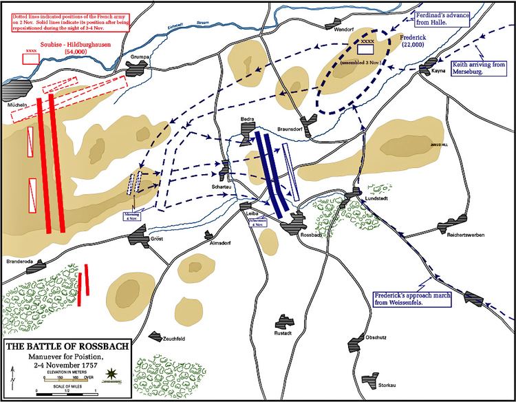 Battle of Rossbach Map of the Battle of Rossbach Prelude USMA