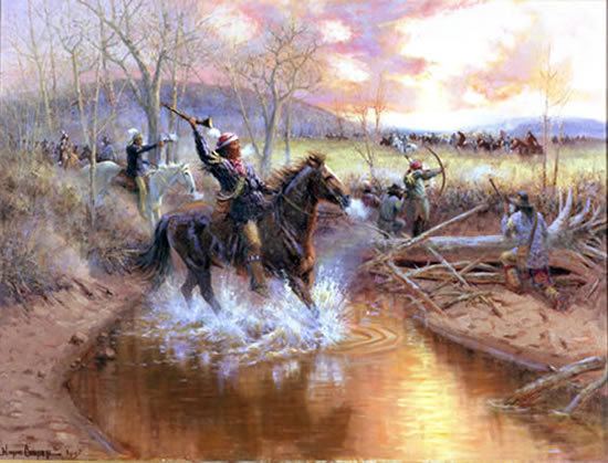 Battle of Round Mountain Oklahoma State Senate Senate Artwork