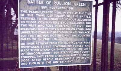 Battle of Rullion Green Rullion Green