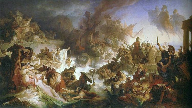 Battle of Salamis FileKaulbach Wilhelm von Die Seeschlacht bei Salamis