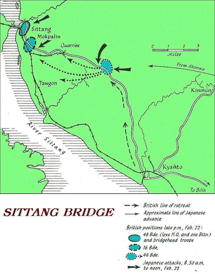 Battle of Sittang Bridge Burma Star Association Maps of Burma