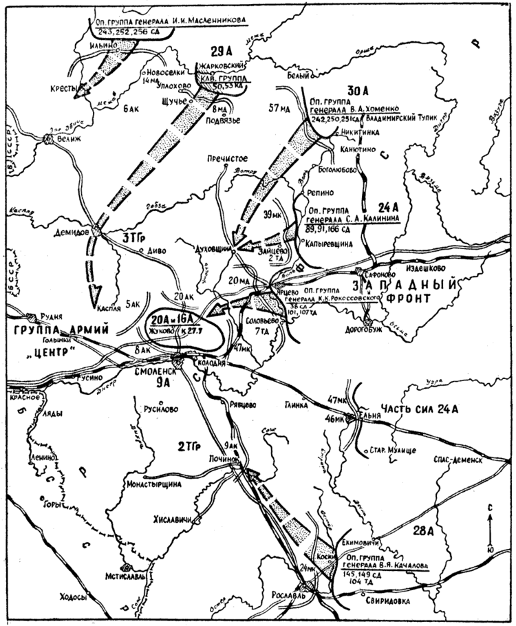 Battle of Smolensk (1941) Maps 1941 West