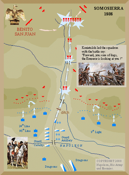Battle of Somosierra Battle of Somosierra 1808 cavalry charge Napoleon Spain