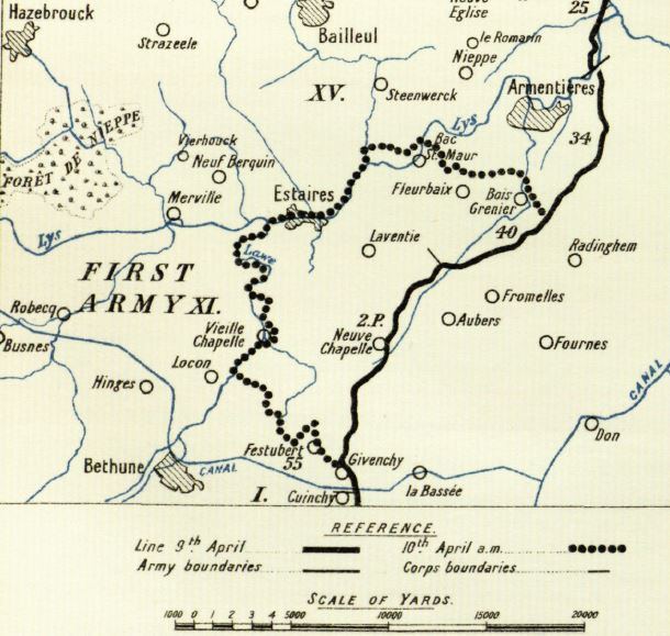 Battle of the Lys (1918) The Battles of the Lys 1918 The Long Long Trail