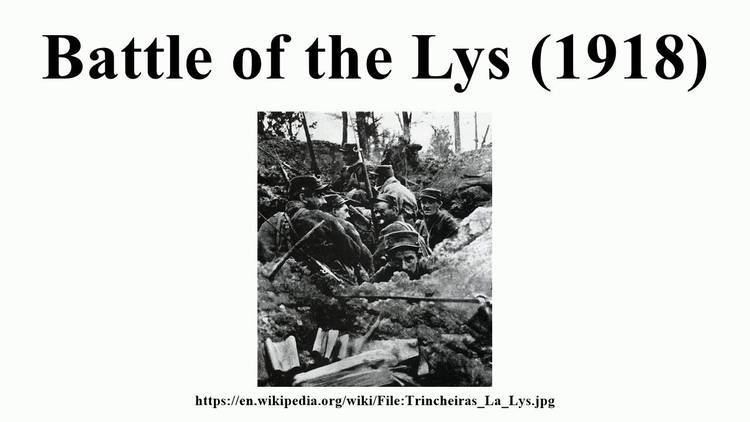 Battle of the Lys (1918) Battle of the Lys 1918 YouTube
