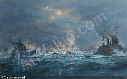 Battle of the North Cape End of 39Scharnhorst39 Great Battle of North Cape sold by Bonhams