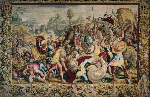 Battle of Ticinus Battle at Ticinus Tapestry Artist Artist as art print or hand
