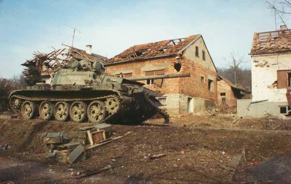 Battle of Vukovar Battle of Vukovar destroyed tanks and APCs image Mod DB
