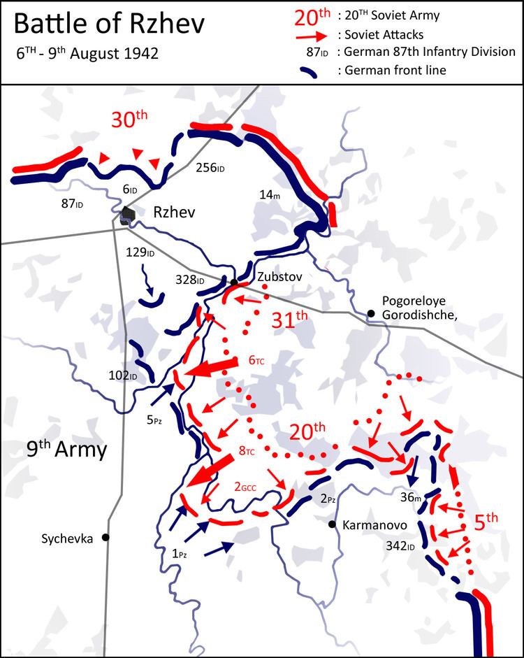Battles of Rzhev Battle of Rzhev Summer 1942 Wikipedia