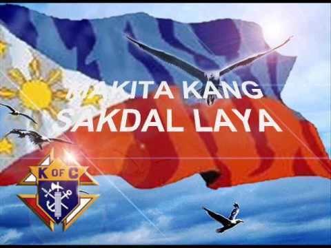 Some clip of the lyric video of "Bayan Ko" with the Philippines Flag
