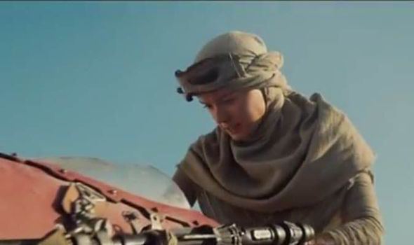 Beach Combers movie scenes Daisy Ridley in Star Wars The Force Awakens