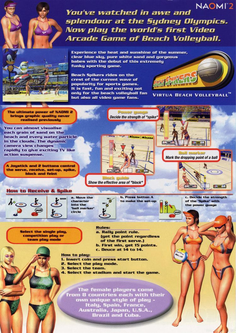 Beach Spikers The Arcade Flyer Archive Video Game Flyers Beach Spikers Virtua