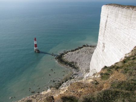 Stunning view of Beachy Head with a lighthouse.