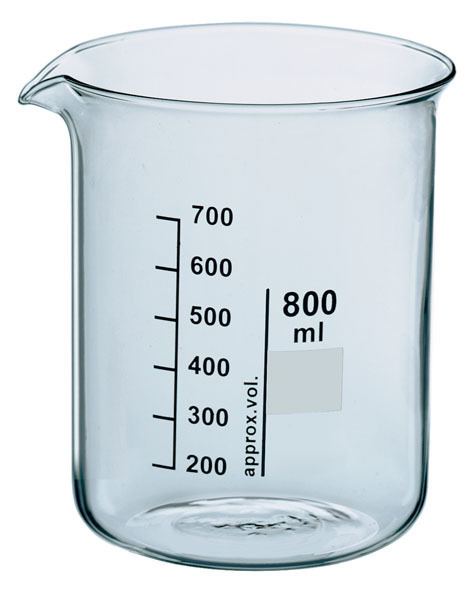 Beaker (glassware) Beaker Boro 33 800 ml squat Biology