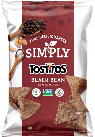 Bean chips Simply TOSTITOS Sea Salted Black Bean Chips