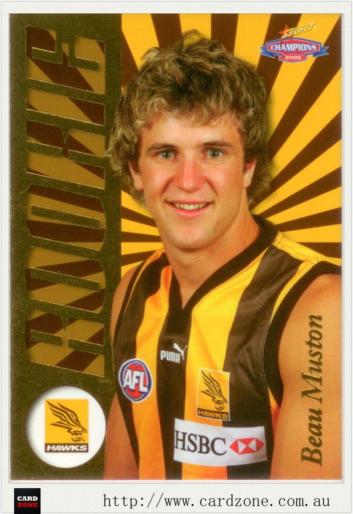 Beau Muston 2006 Select AFL Champions Draft Rookie Card DR22 Beau Muston