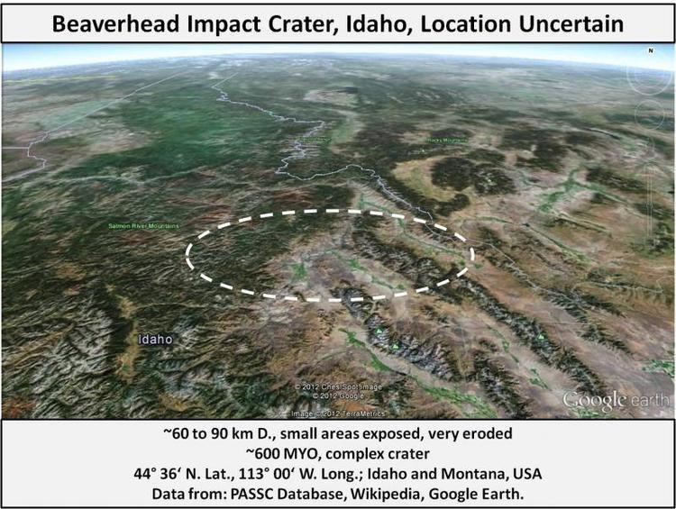 Beaverhead crater United States Meteorite Impact Craters Beaverhead crater Montana