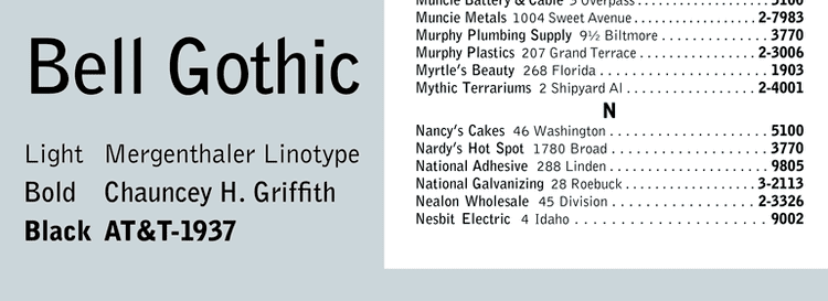 Bell Gothic Bell Gothic Font Family Fontscom