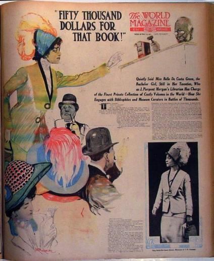 Information about Belle da Costa Greene in a vintage magazine