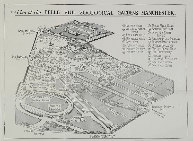 Belle Vue Zoological Gardens Plan of the Belle Vue Zoological Gardens Manchester 1931 Flickr