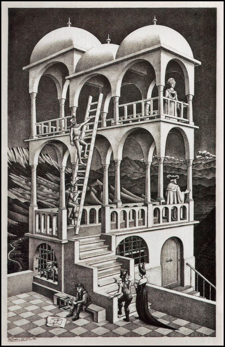 Belvedere (M. C. Escher) MC Escher Belvedere 1958 ArtEscher MC Pinterest Posts