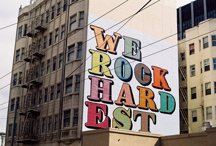 Ben Eine Eine 39We Rock Hardest39 San Francisco unurth street art