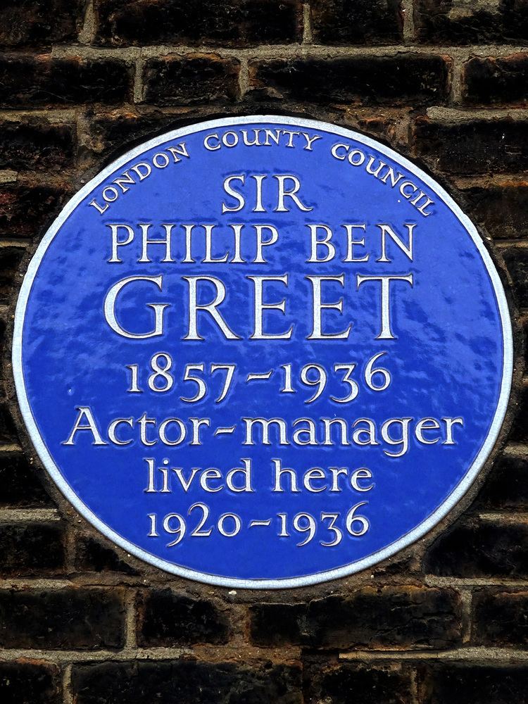 Ben Greet FileSIR PHILIP BEN GREET 18571936 Actormanager lived here 1920