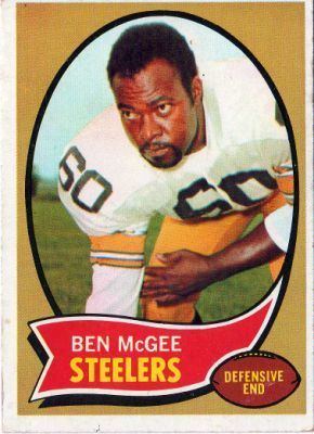Ben McGee PITTSBURGH STEELERS Ben McGee 78 TOPPS 1970 Orange Back NFL