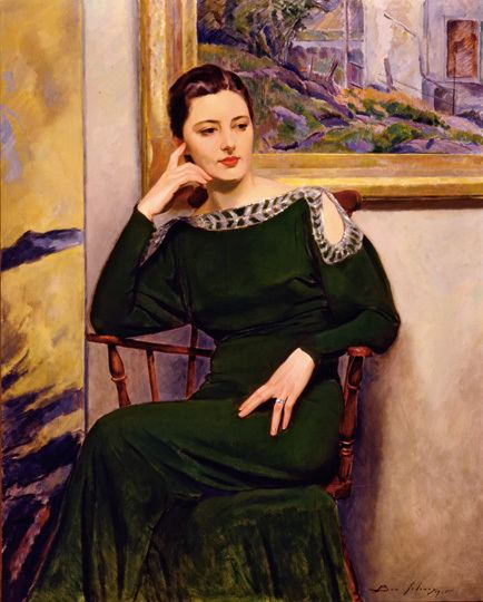 Ben Solowey The Painterly Voice Ben Solowey Rae Seated Green Dress