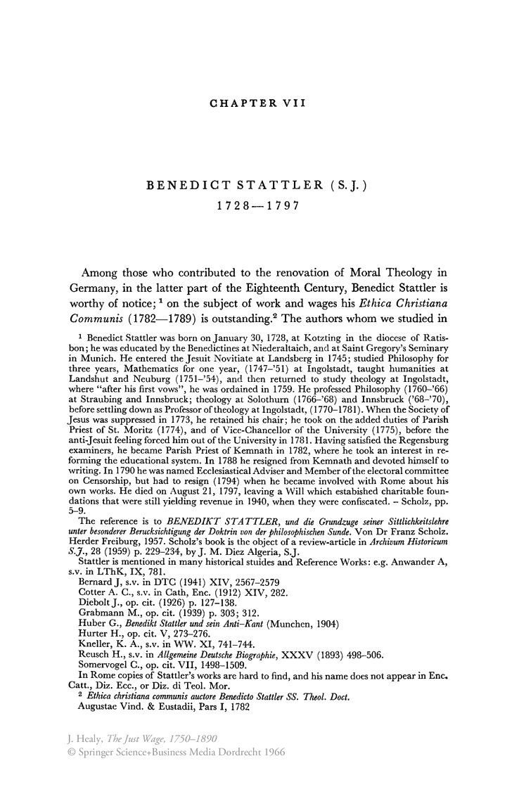 Benedict Stattler Benedict Stattler S J 17281797 Springer