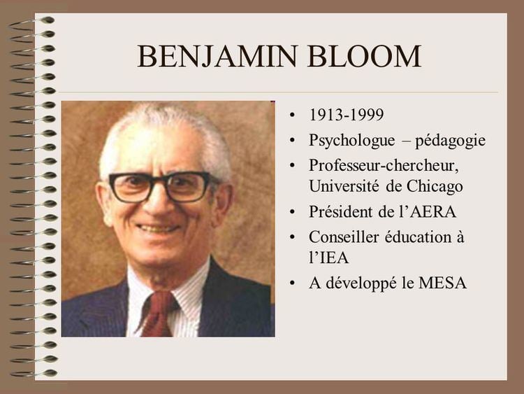 Benjamin Bloom Prsentation quotBENJAMIN BLOOM 19131999 Psychologue
