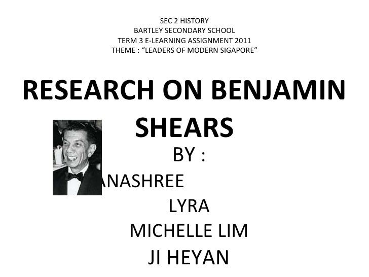 Benjamin Sheares Benjamin Sheares