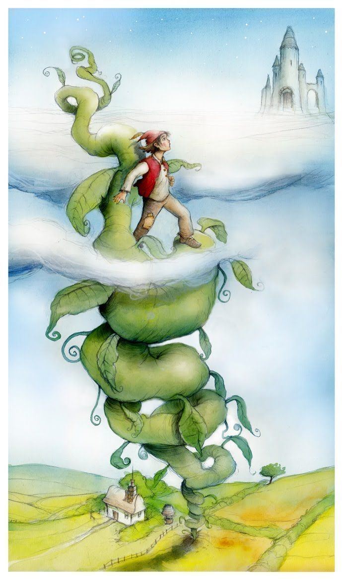 Jack And The Beanstalk " by Benjamin Tabart - An Old English Fairy Tale |  Jack and the beanstalk, Fairytale illustration, Classic fairy tales