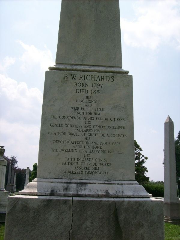 Benjamin Wood Richards Benjamin Wood Richards 1797 1851 Find A Grave Memorial