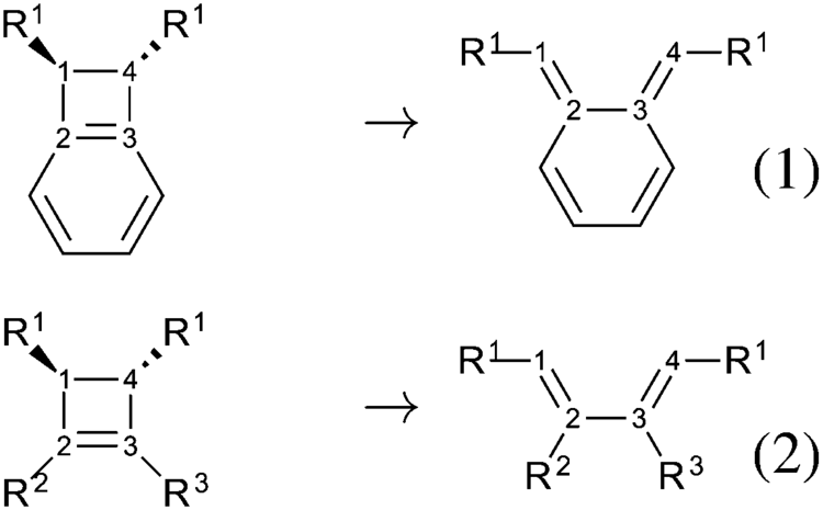 Benzocyclobutene On the ringopening of substituted cyclobutene to benzocyclobutene