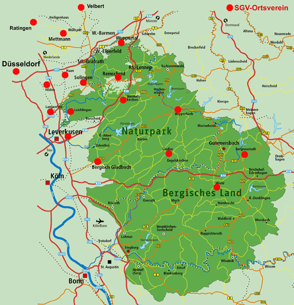 Bergisches Land Sauerlndischer Gebirgsverein Region Bergisches LandRheinland