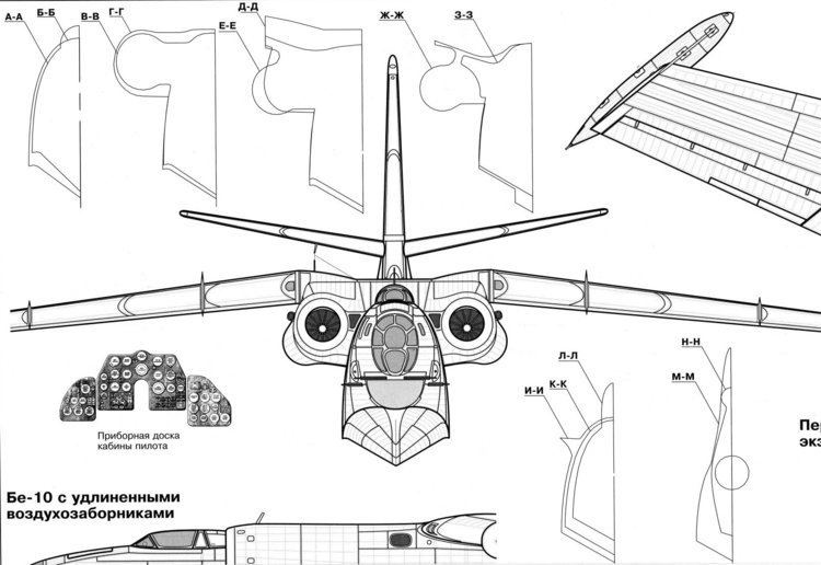 Beriev Be-10 Beriev Be10 Blueprint Download free blueprint for 3D modeling