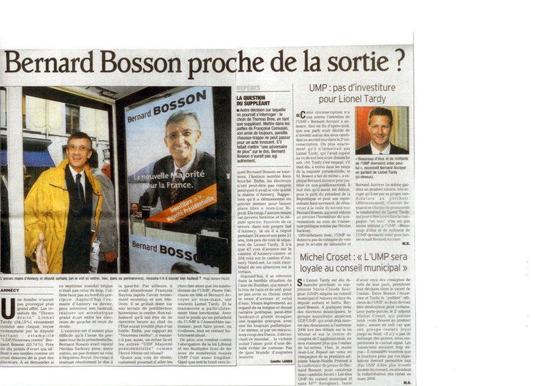 Bernard Bosson ArticlePresse