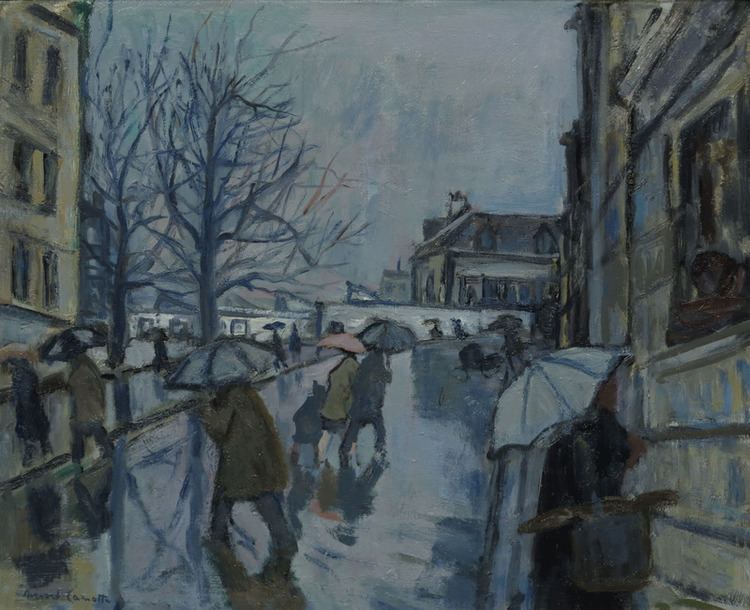 Bernard Lamotte Vose Galleries Montmartre in the Rain by Bernard Lamotte