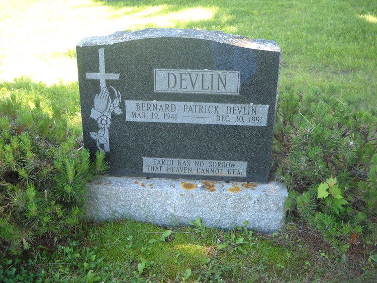 Bernard Patrick Devlin Bernard Patrick Devlin 1941 1991 Find A Grave Memorial
