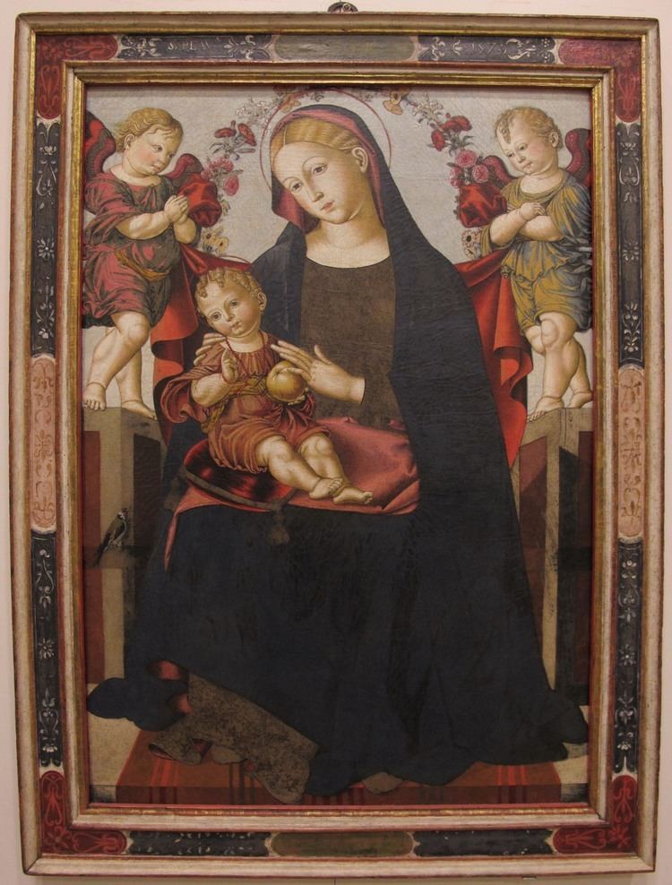 Bernardino di Mariotto FileBernardino di mariotto madonna col bambino in trono e angeli