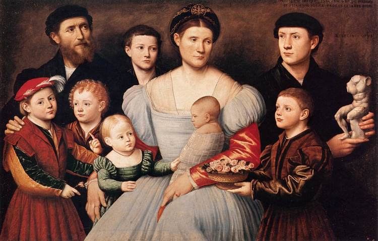 Bernardino Licinio Portrait of Arrigo Licinio and His Family by LICINIO