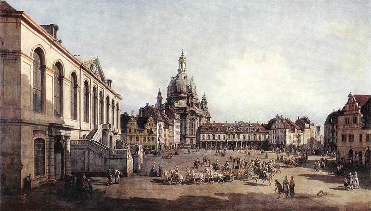 Bernardo Bellotto New Market Square in Dresden from the Jdenhof Bernardo