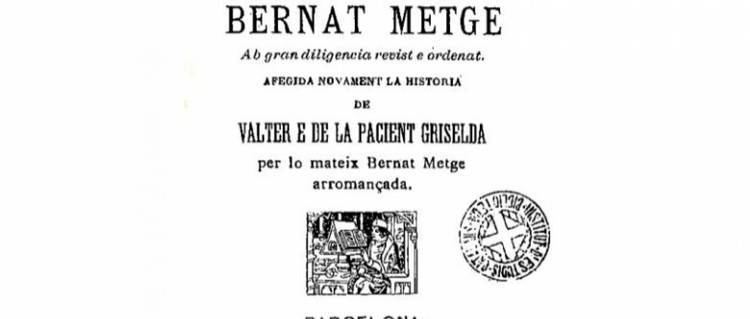 Bernat Metge Bernat Metge Cultural Heritage Goverment of Catalonia
