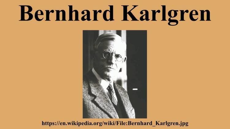 Bernhard Karlgren Bernhard Karlgren YouTube
