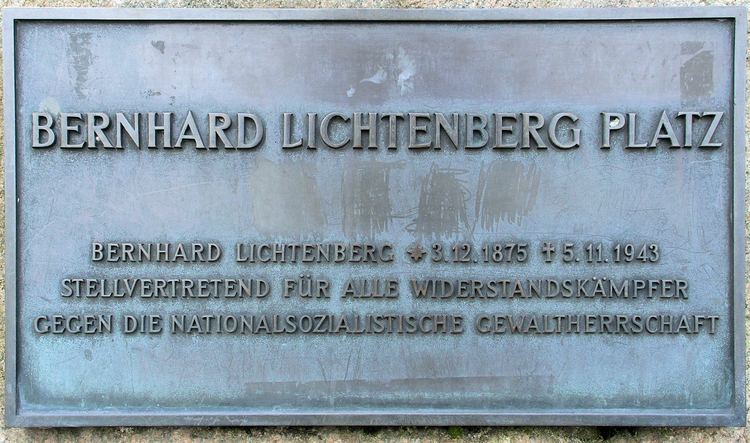 Bernhard Lichtenberg FileGedenktafel BernhardLichtenbergPlatz Tegel
