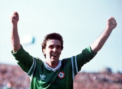 Bernie Slaven VIDEO Bernie Slaven blasted in this debut goal for Ireland 23 years